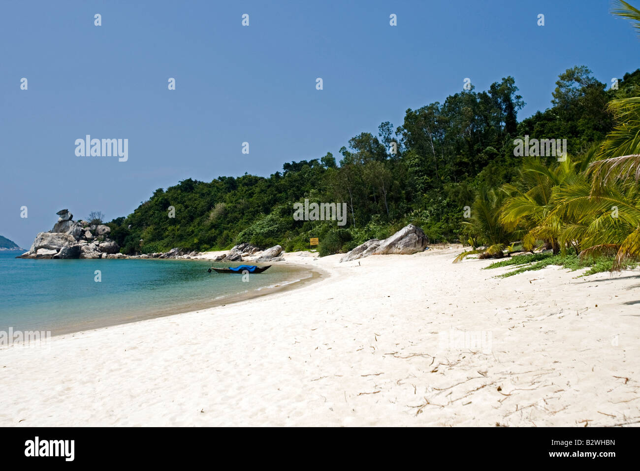 White sand beach Cham Island off historic Hoi An Vietnam Stock Photo