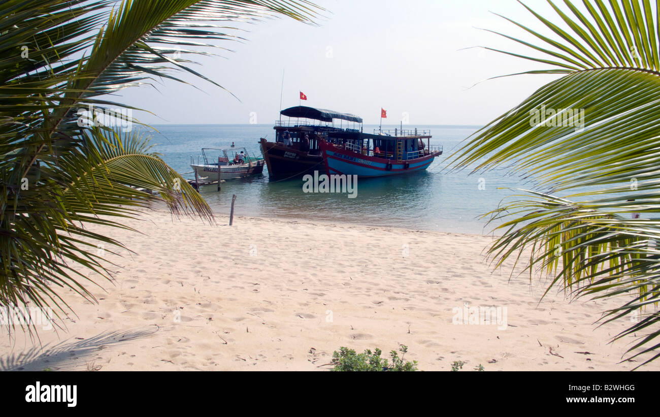 White sand Chong Beach Cham Island off historic Hoi An Vietnam Stock Photo