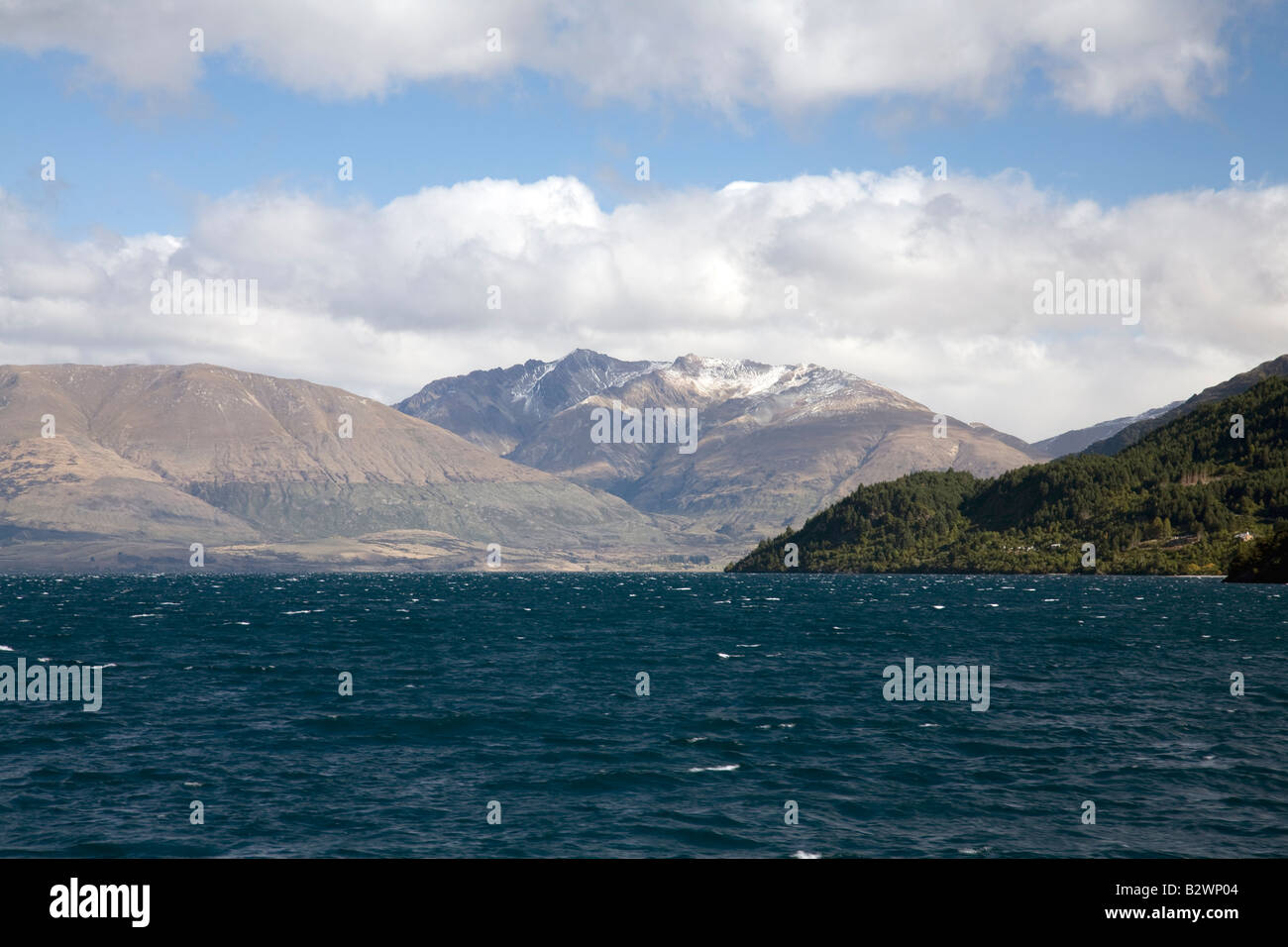 Lake Wakatipu,Queenstown,new zealand Stock Photo