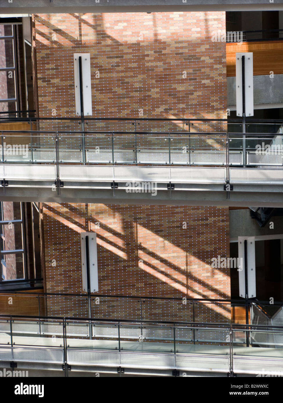 walkway in glass atrium, Paul G. Allen Center for Computer Science