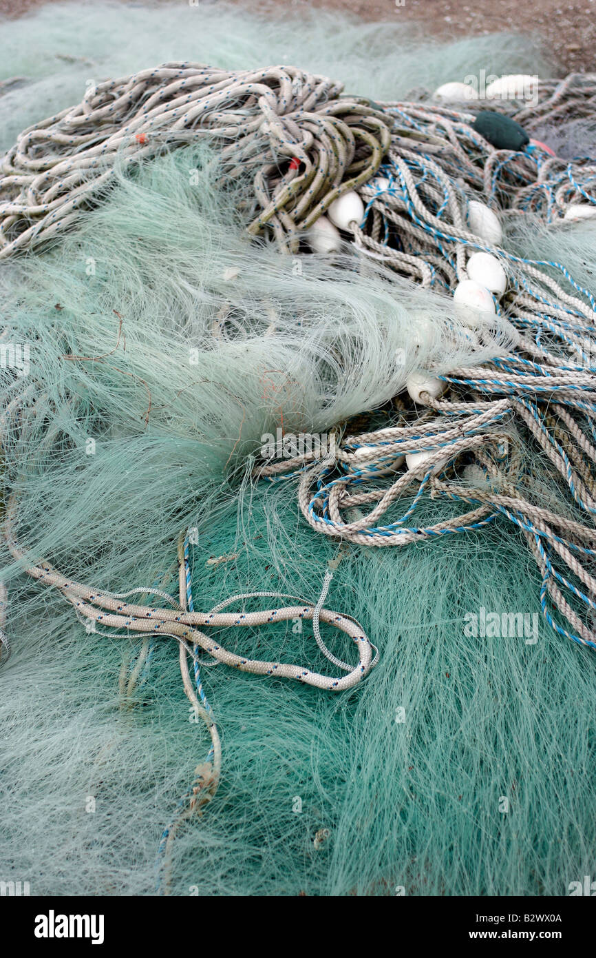 Ropes and fishing nets Stock Photo - Alamy