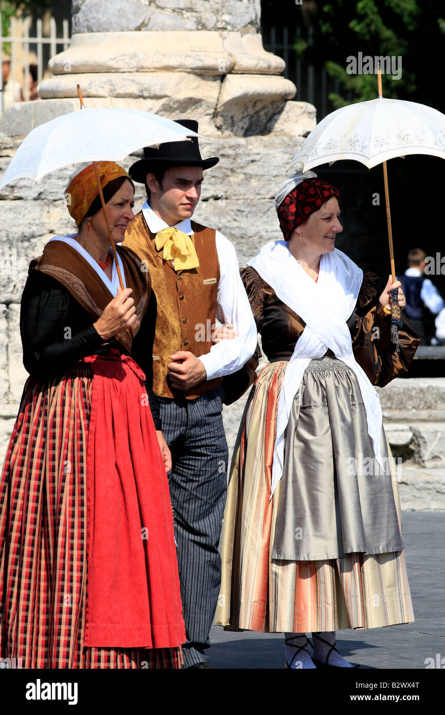 Festival Costume, ancient theater, Arles, Provence, France Stock Photo -  Alamy