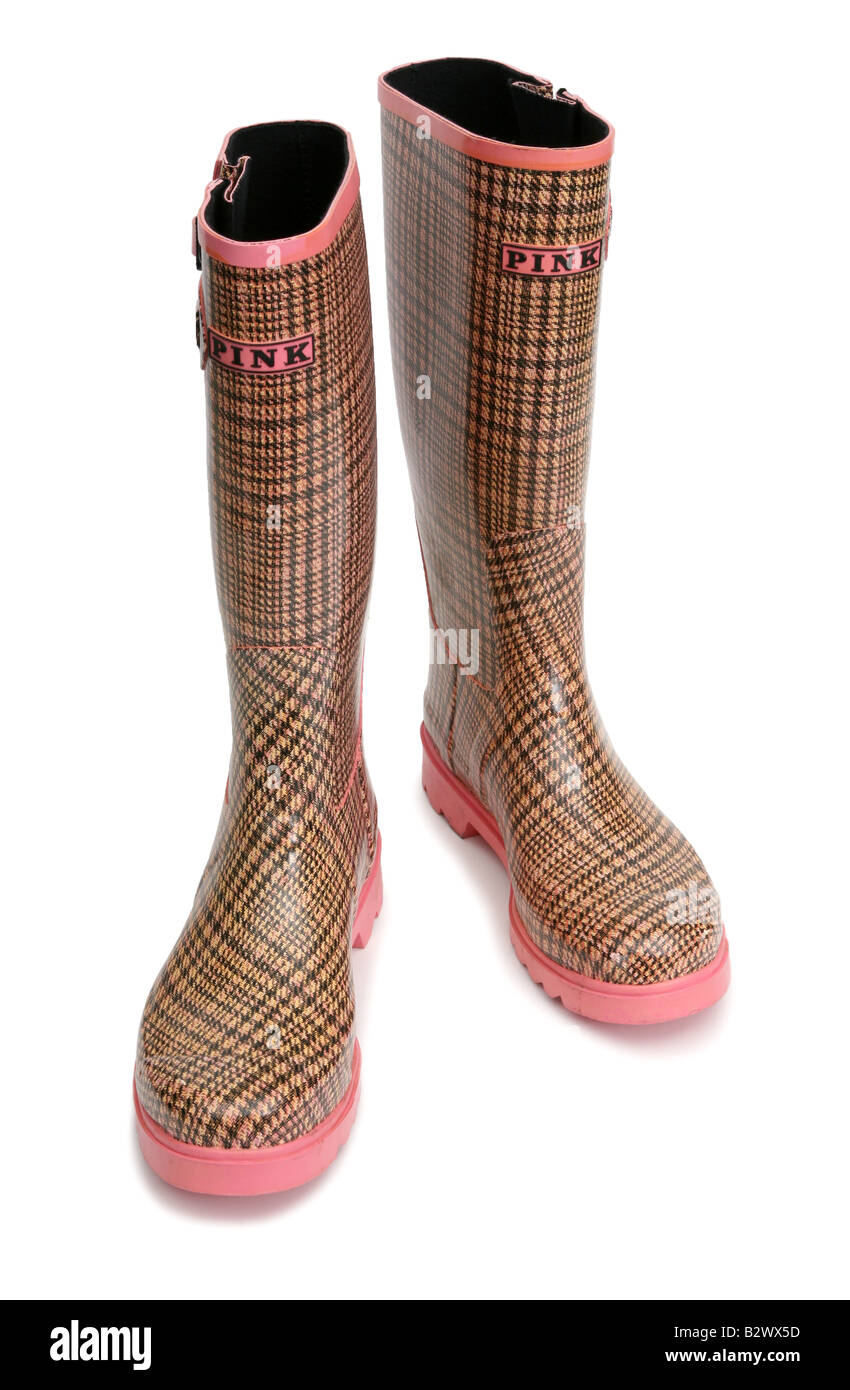Pair of funky wellies Stock Photo Alamy