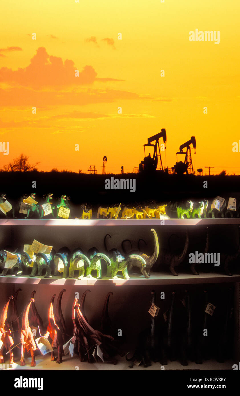 Oil Dead Dinosaurs Stock Photo