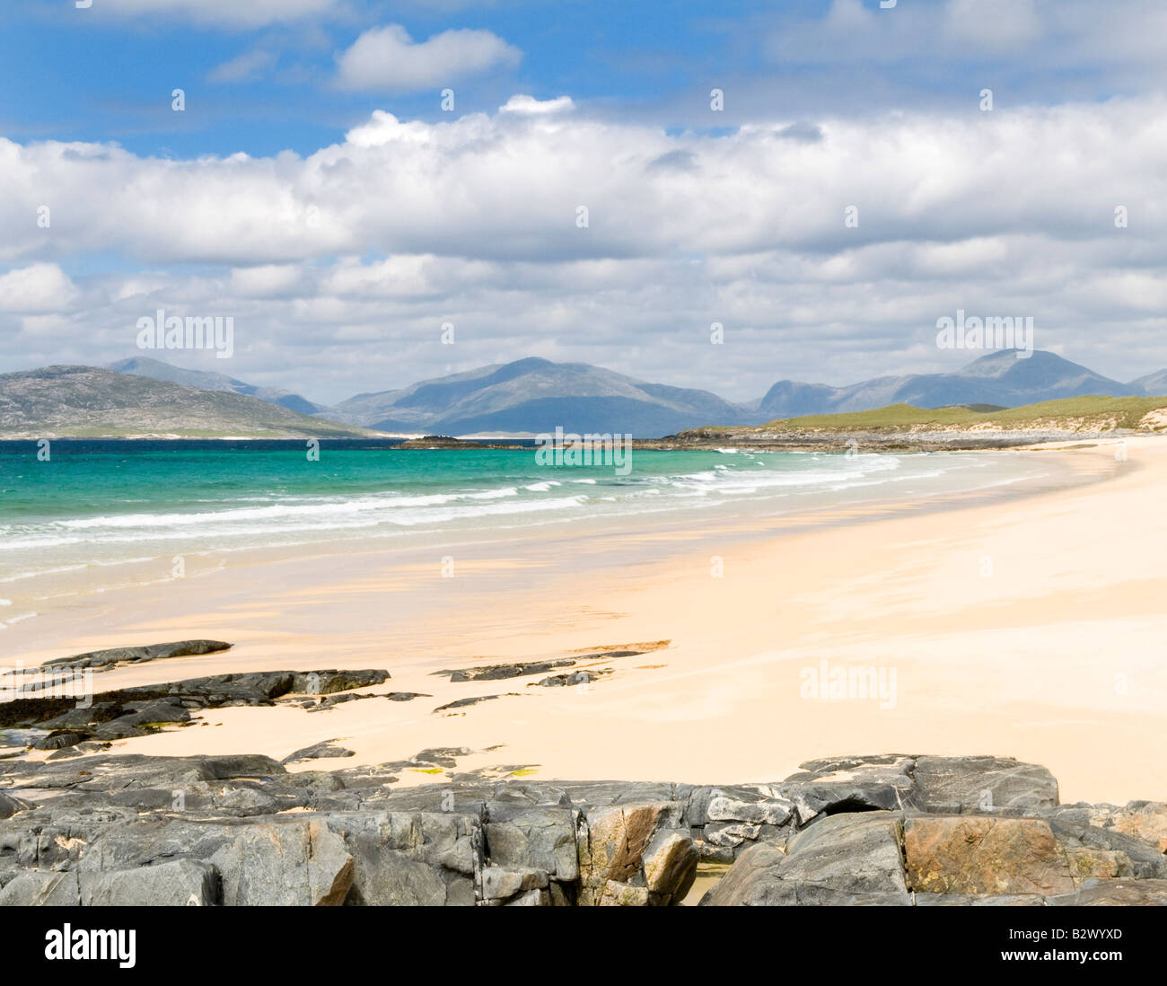 Borve beach, Isle of Harris, Hebrides, Scotland, UK Stock Photo