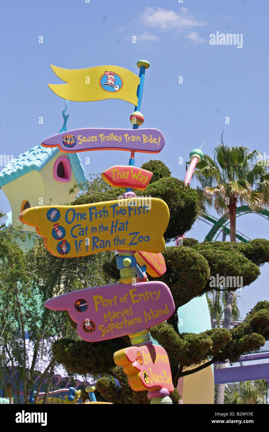 Universal Seuss sign Stock Photo