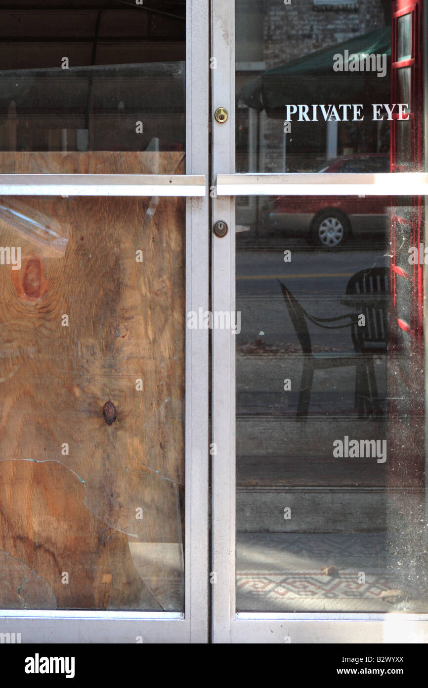 Door To The Office Of A Private Investigator Stock Photo 19010402
