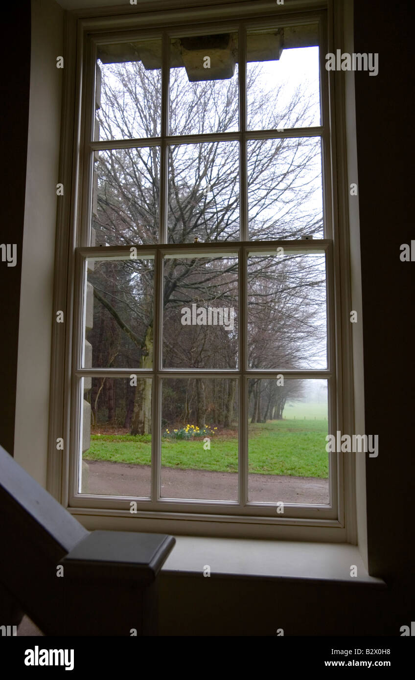 The view from the the window of a Georgian house in the county of ...