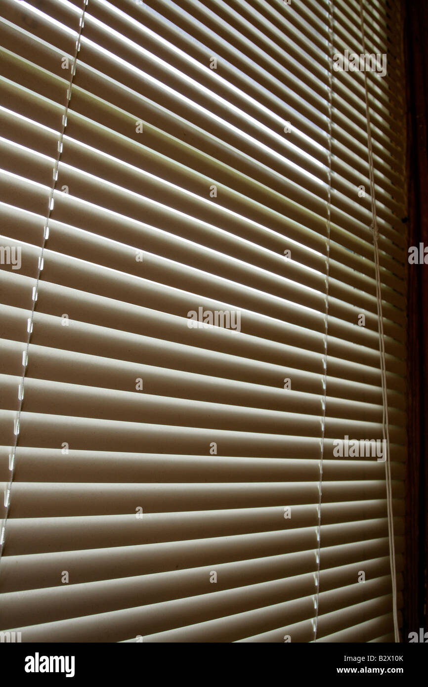 Metal blinds from side Stock Photo Alamy