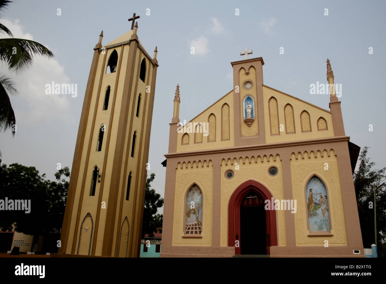 Cathedral famous as Visited by Pope John Paul,  Togoville , Togo , West Africa Stock Photo