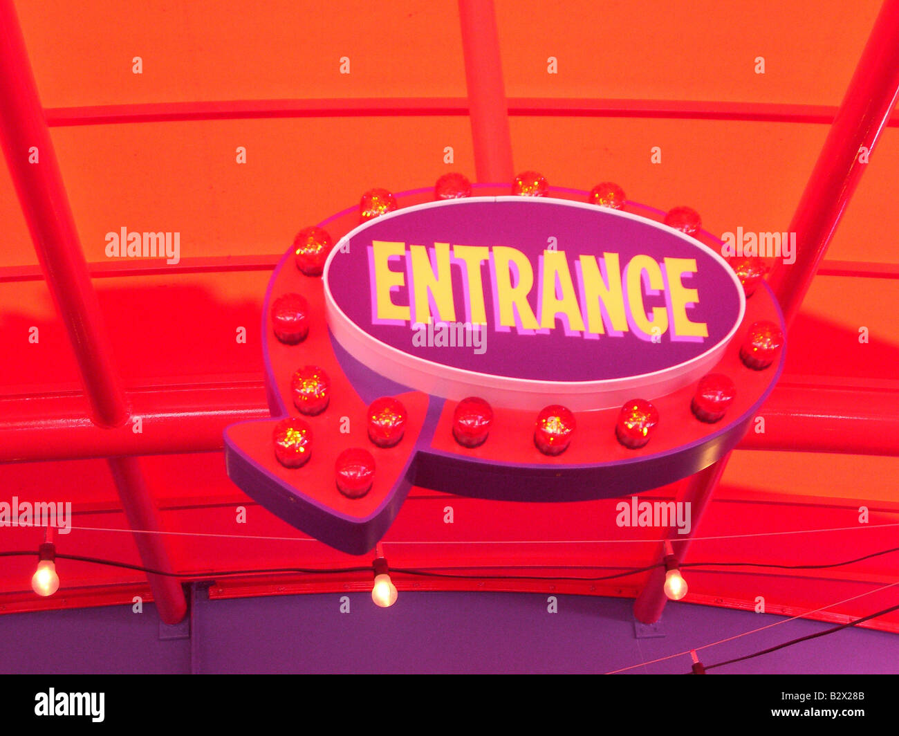 Universal Simpsons entrance sign Stock Photo