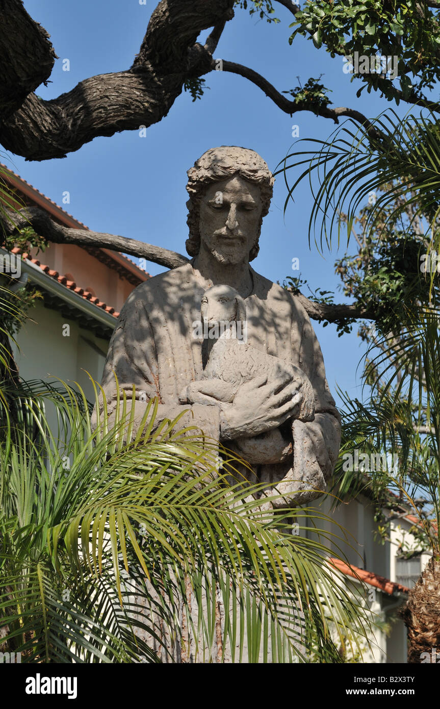 Christ statue in Beverly Hills, California Stock Photo