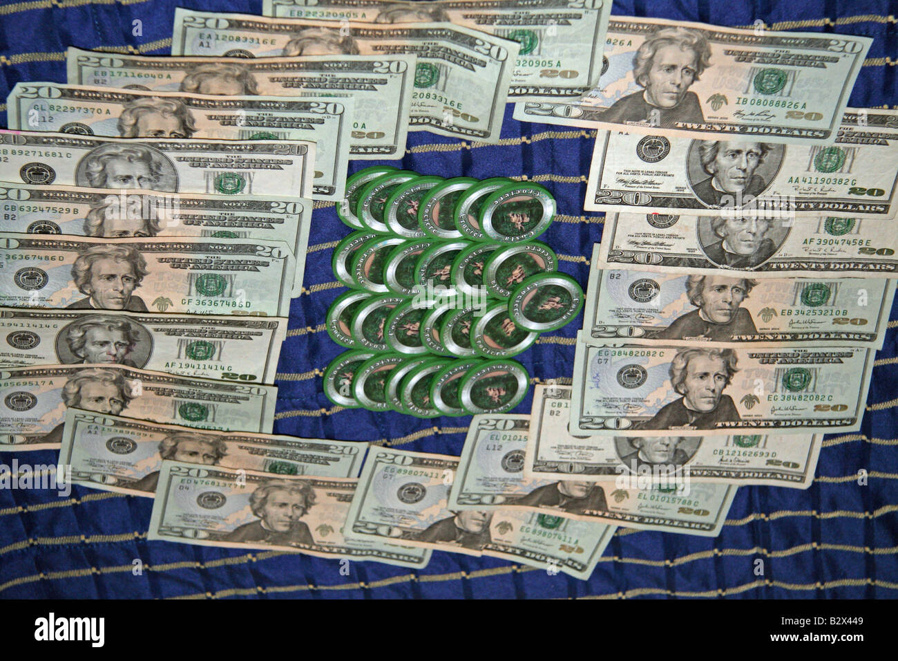 Casino winnings - Stock Image