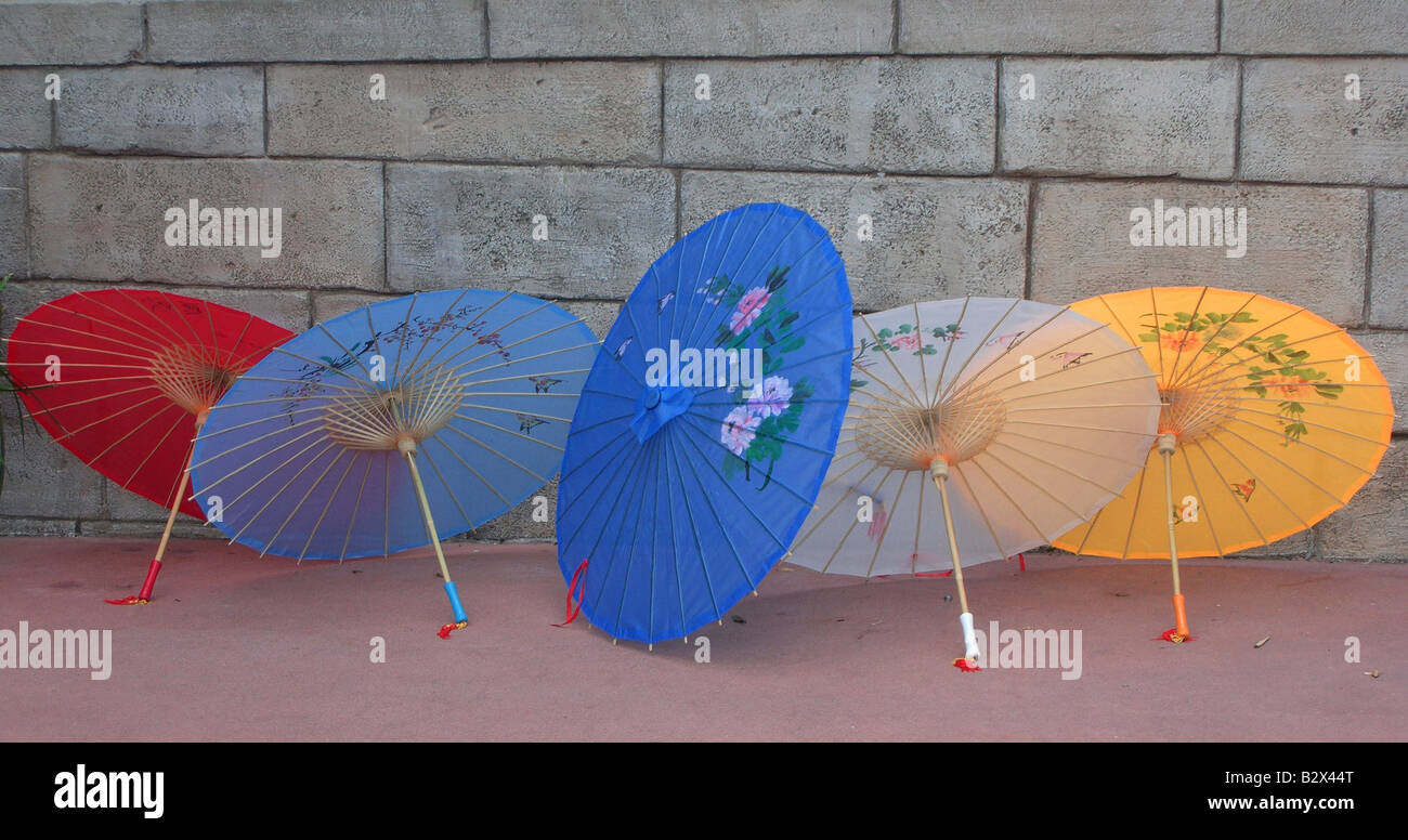 Chinese umbrellas Stock Photo