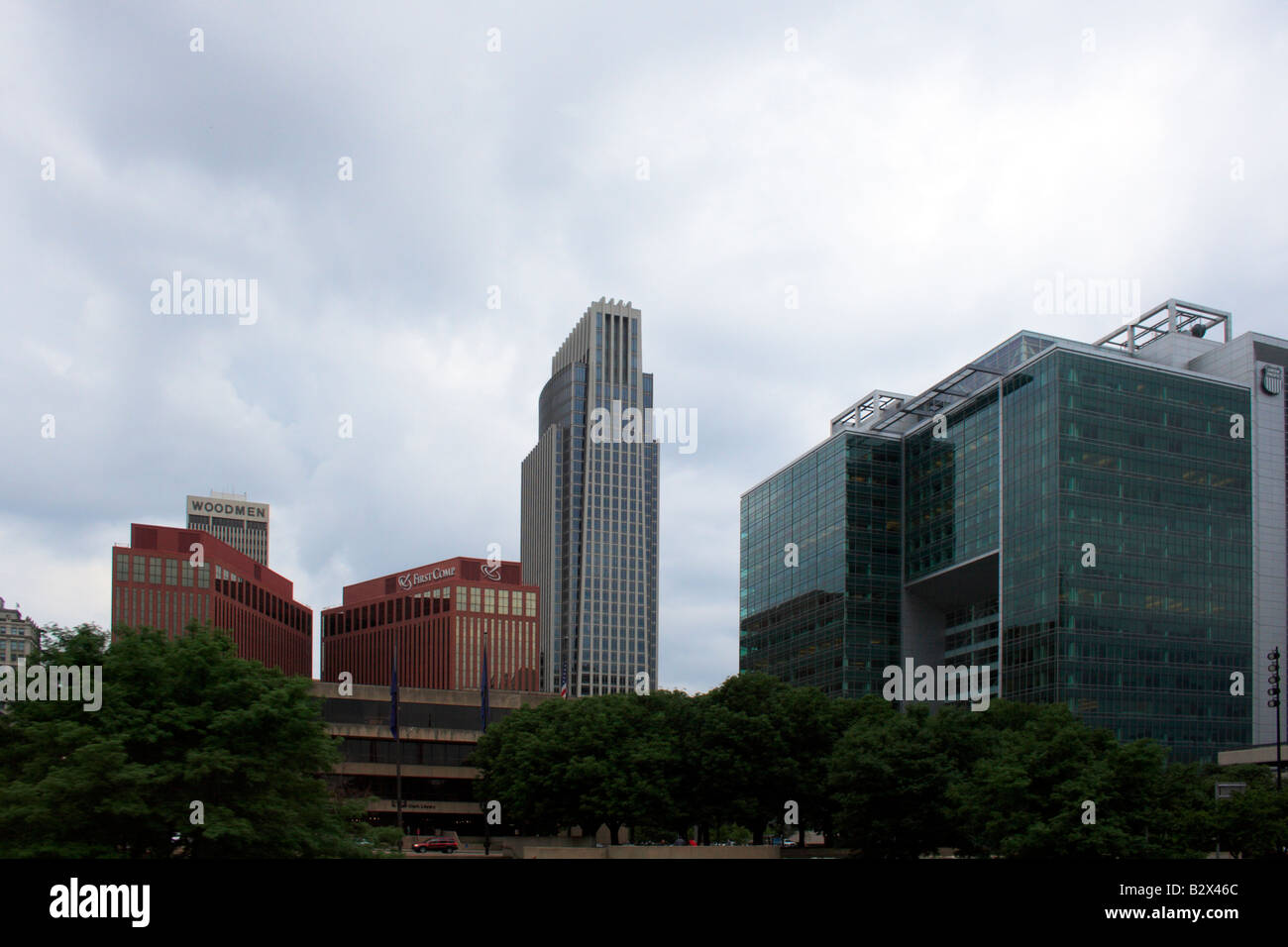 Omaha, Nebraska downtown skyline buildings Stock Photo Alamy