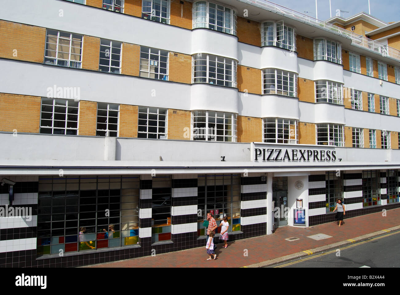 Pizza Express Restaurant in Art Deco building, Red Lion Street