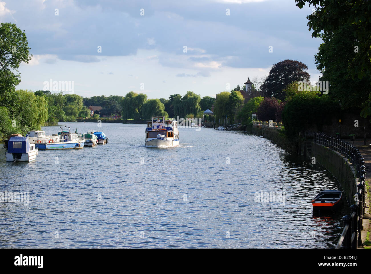 Boat on River Thames, Twickenham, Richmond Upon Thames, Greater London, England, United Kingdom Stock Photo