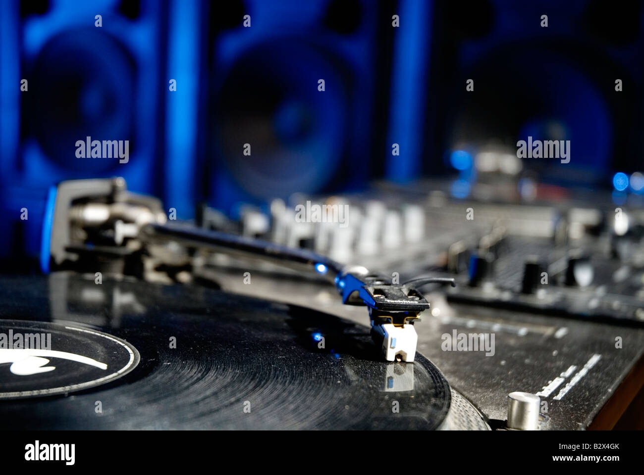 Dj equipment and sound system in an east london studio Stock Photo - Alamy