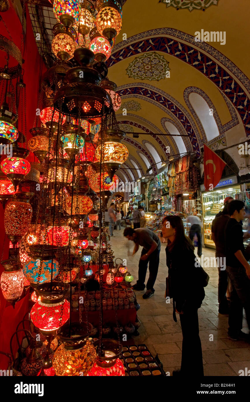 Shopping in the Grand Bazaar, Istanbul, Turkey Stock Photo Alamy