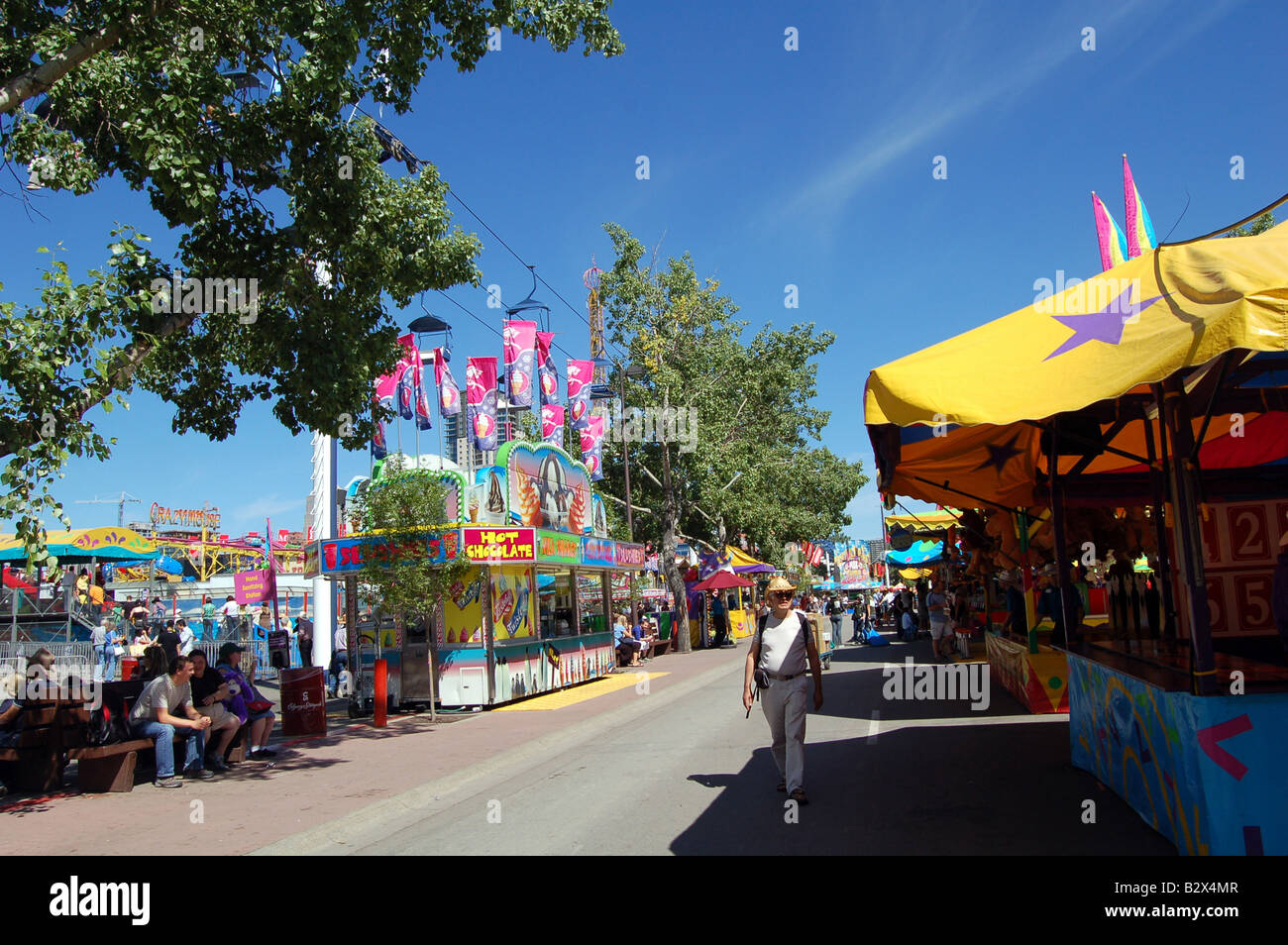 Attractions On Midway At Calgary Stampede Park Alberta Canada Stock Photo Alamy
