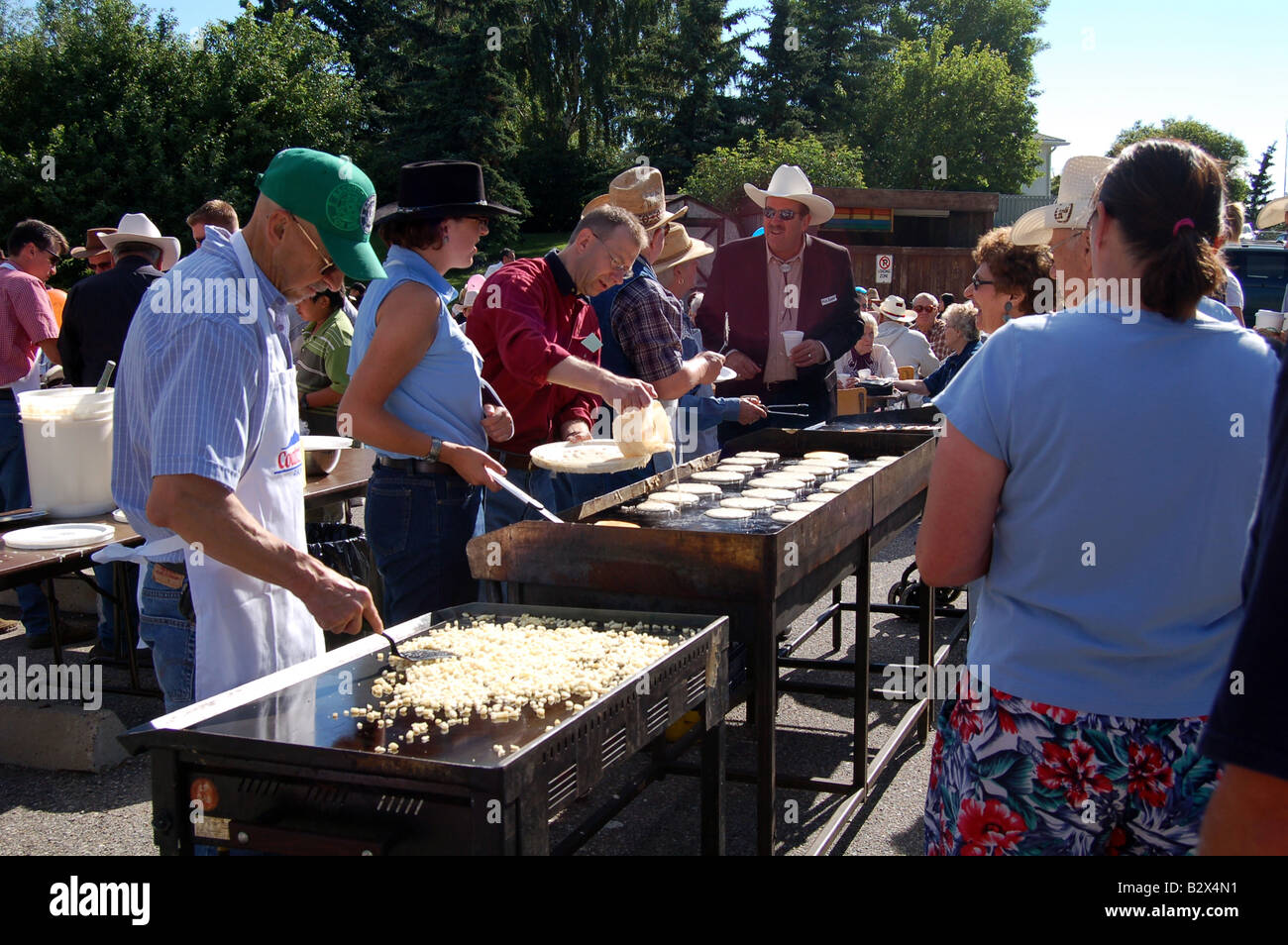 stampede breakfast in Calgary Stock Photo Alamy