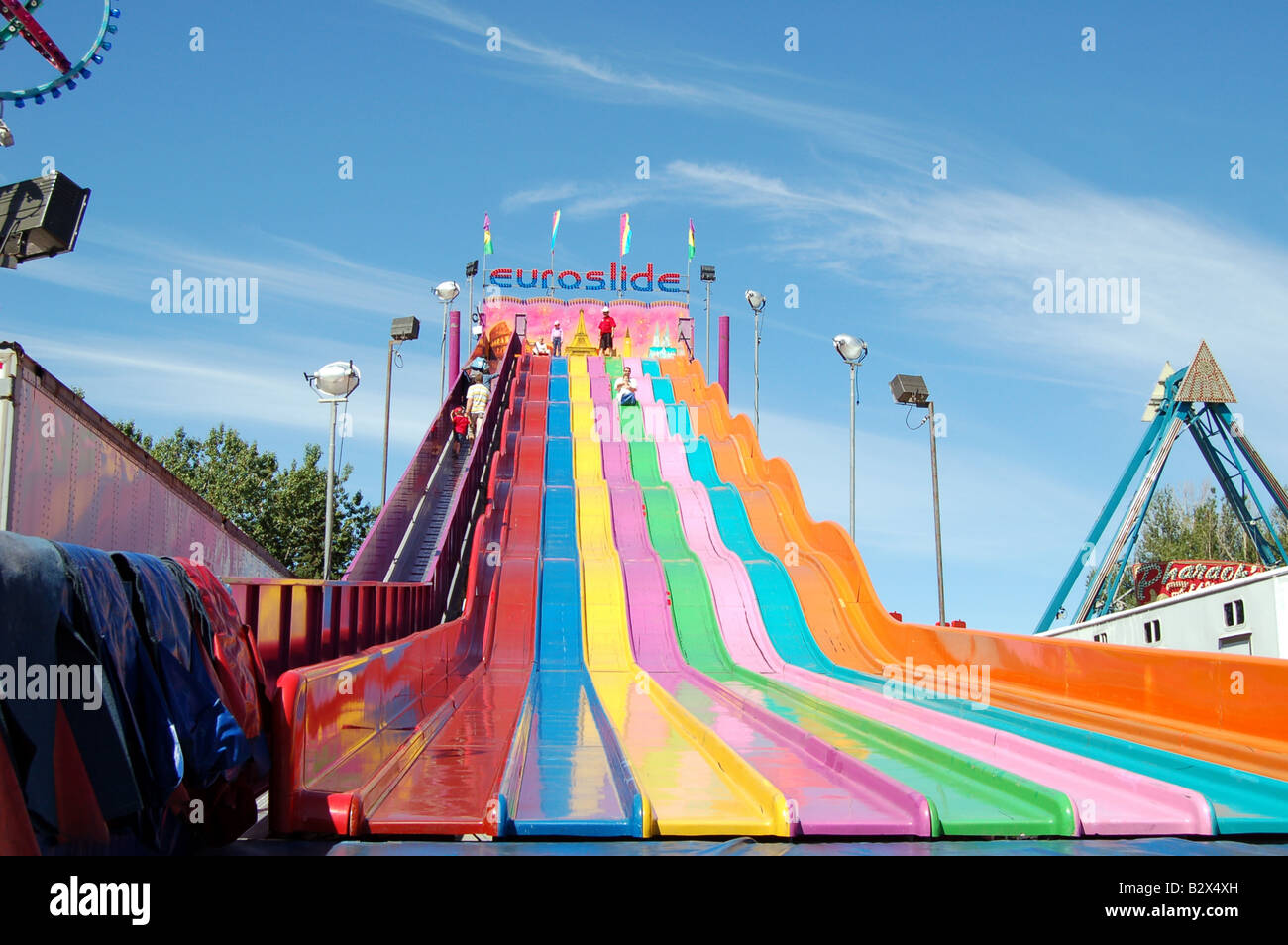 Huge slide on Midway at Calgary Stampede park Stock Photo Alamy