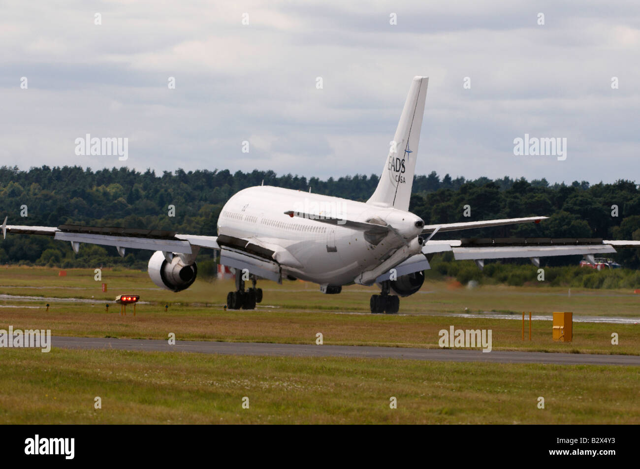 Airbus A310 EADS Air Refuelling tanker preparing for take off Farnborough Air Show 2008 Stock Photo