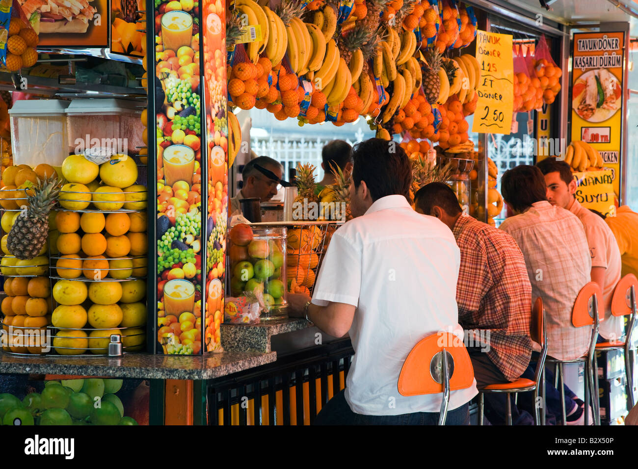 Fruit juice shop in Istanbul, Turkey Stock Photo - Alamy