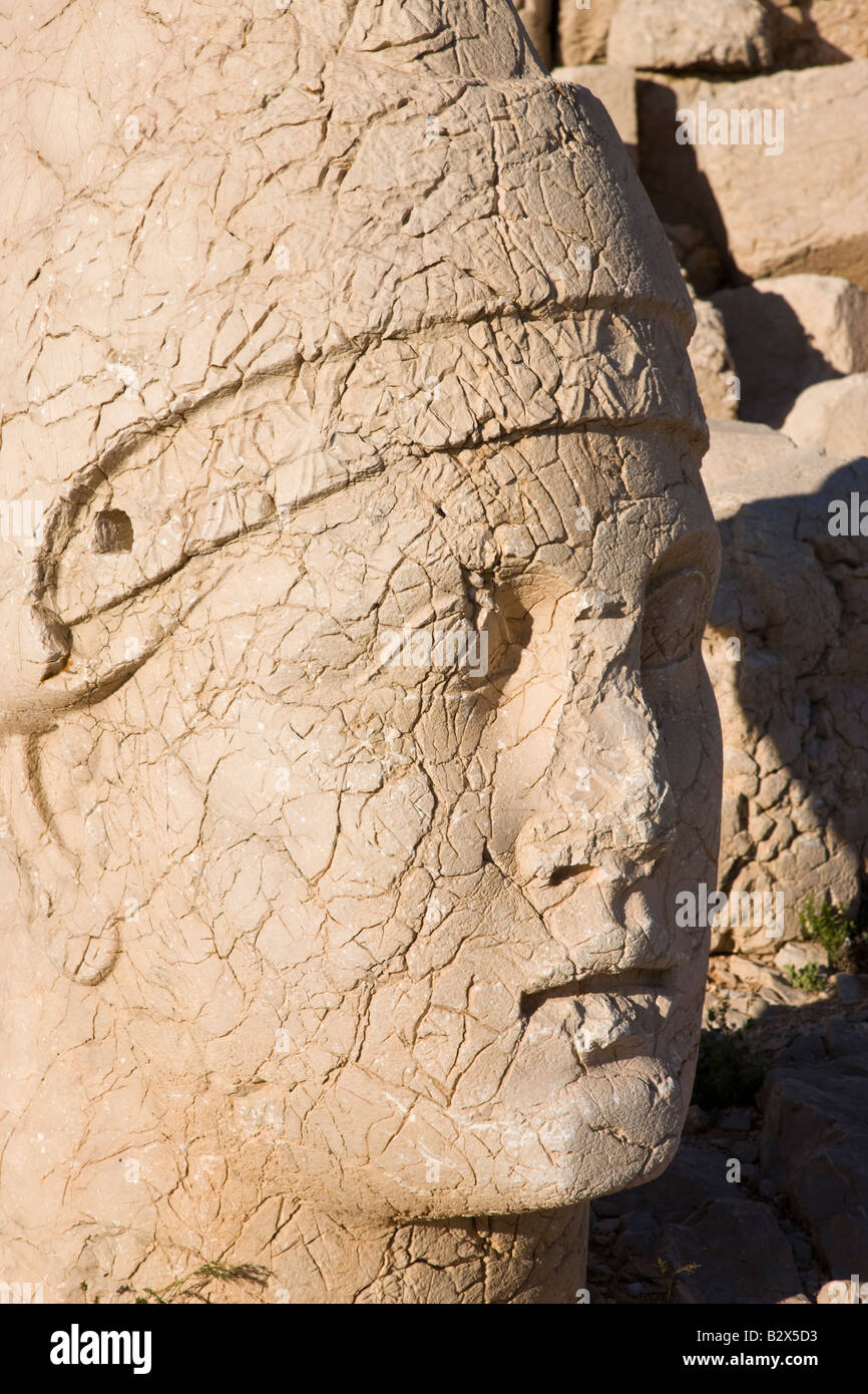 Ancient carved stone heads of the gods the god Antiochus, Nemrut Dagi