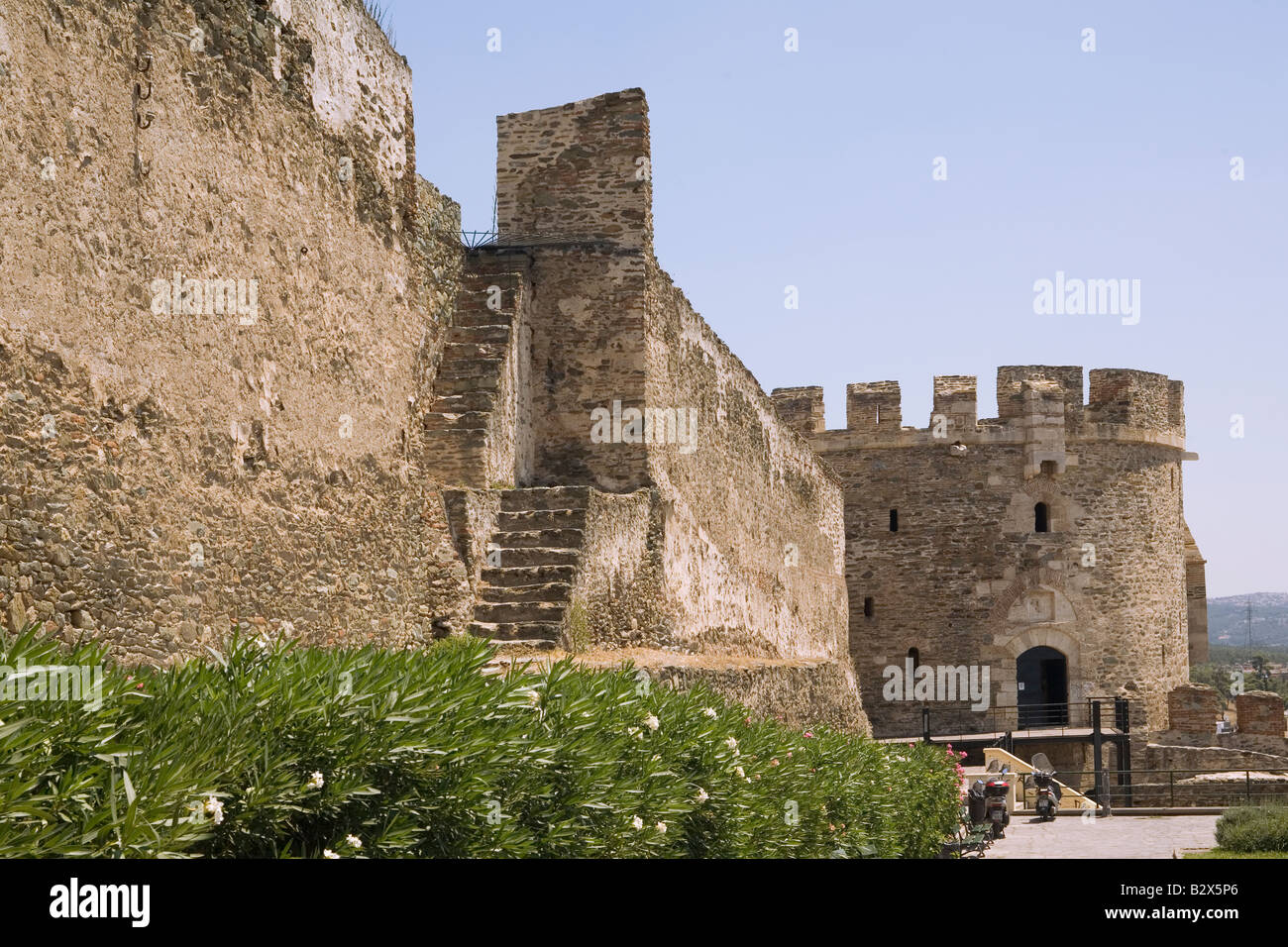 Greece Macedonia Thessaloniki Kastra walls Stock Photo