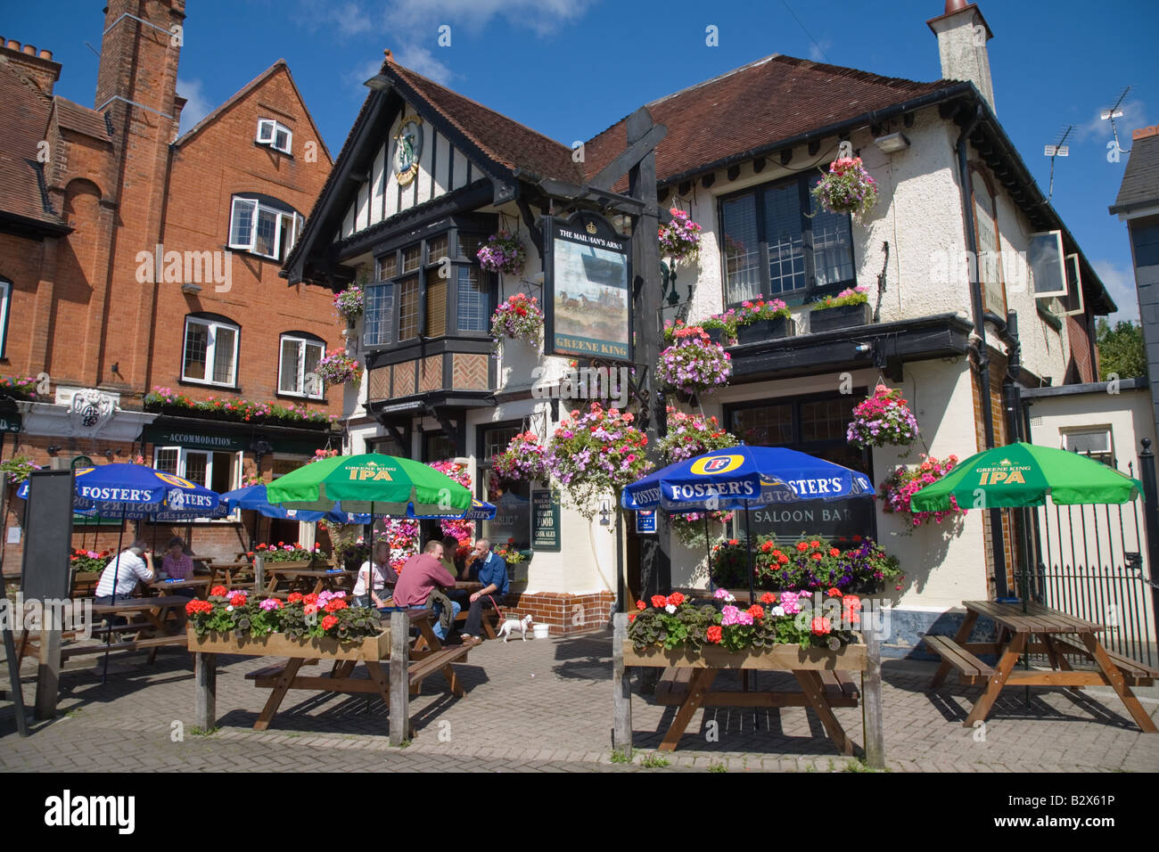 Traditional pub in Lyndhurst in the New Forest Stock Photo