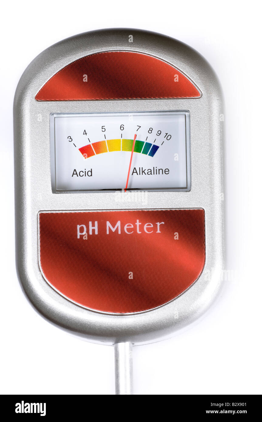 Soil PH tester meter Stock Photo