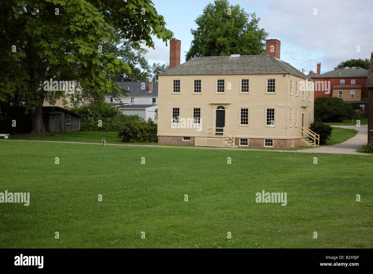 Strawbery Banke during the summer months Located in Portsmouth New Hampshire USA Stock Photo
