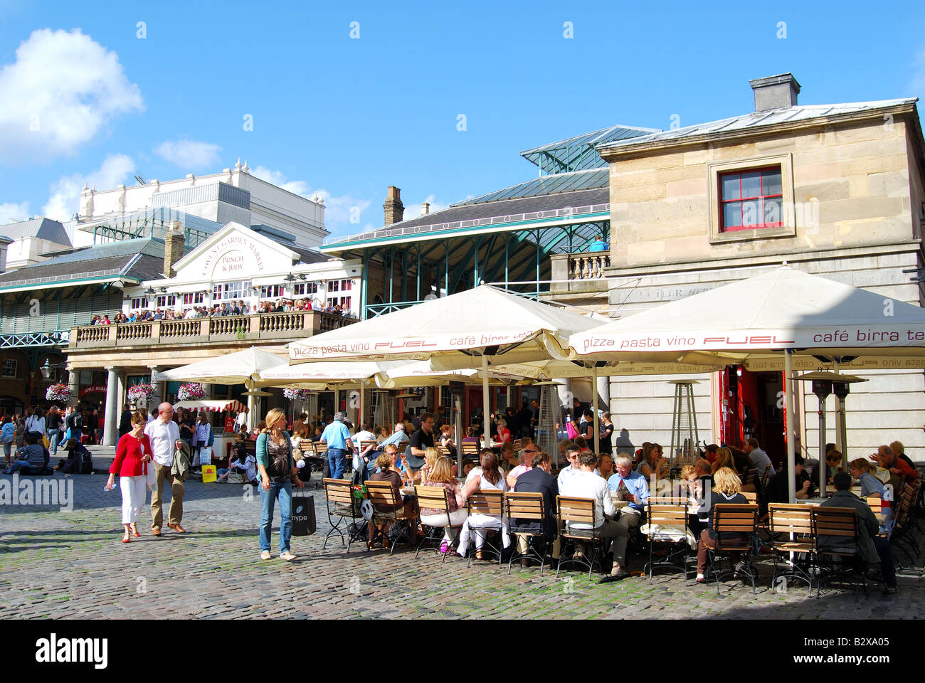 Outdoor restaurants, Covent Garden, London Borough of Camden, London, England, United Kingdom Stock Photo