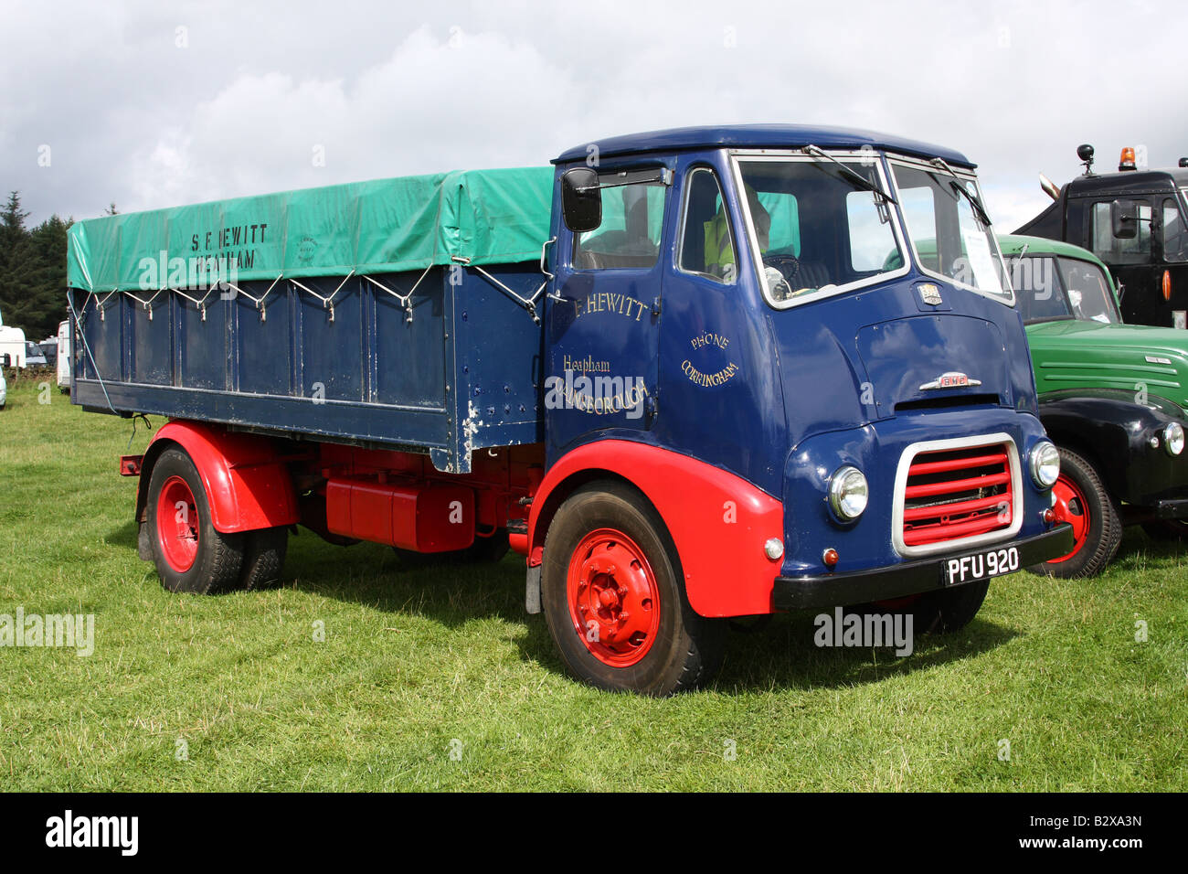 A vintage BMC lorry at the Cromford Steam Engine Rally 2008. Stock Photo