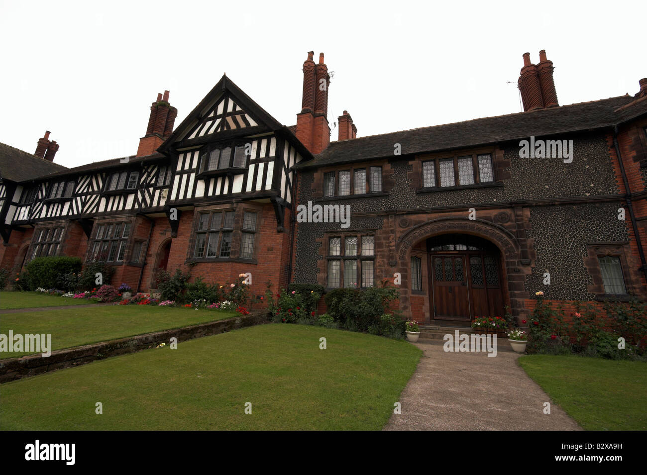 Unique houses, Port Sunlight, Model Village, Wirral, Merseyside, UK
