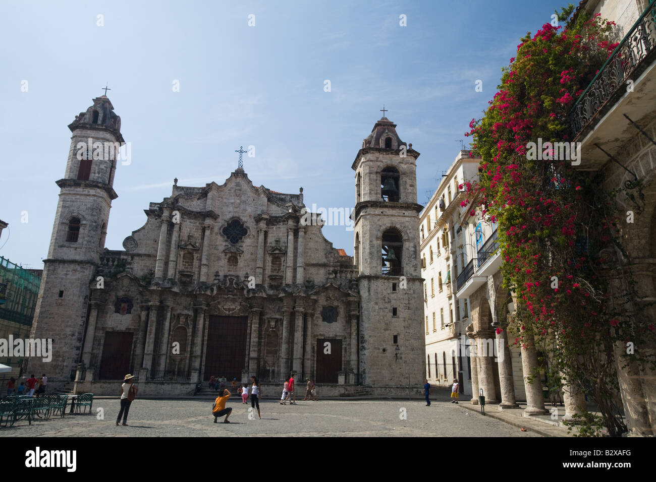 Colonial church in Old Havana, Cuba Stock Photo