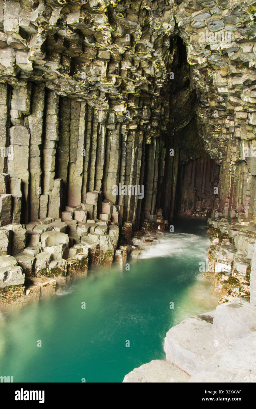 Inside of the Fingal's Cave Stock Photo