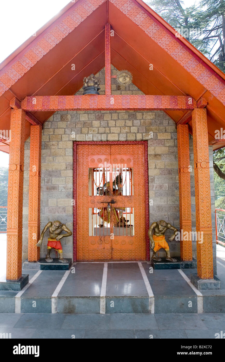 Jakhu Temple (Monkey God) Shimla, Himachal Pradesh, India. Stock Photo