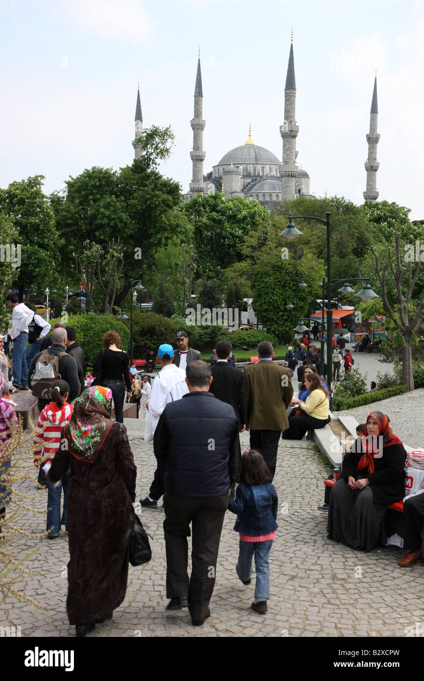 TUR Turkey Istanbul Blue Mosque Sultan Ahmet Mosque Stock Photo