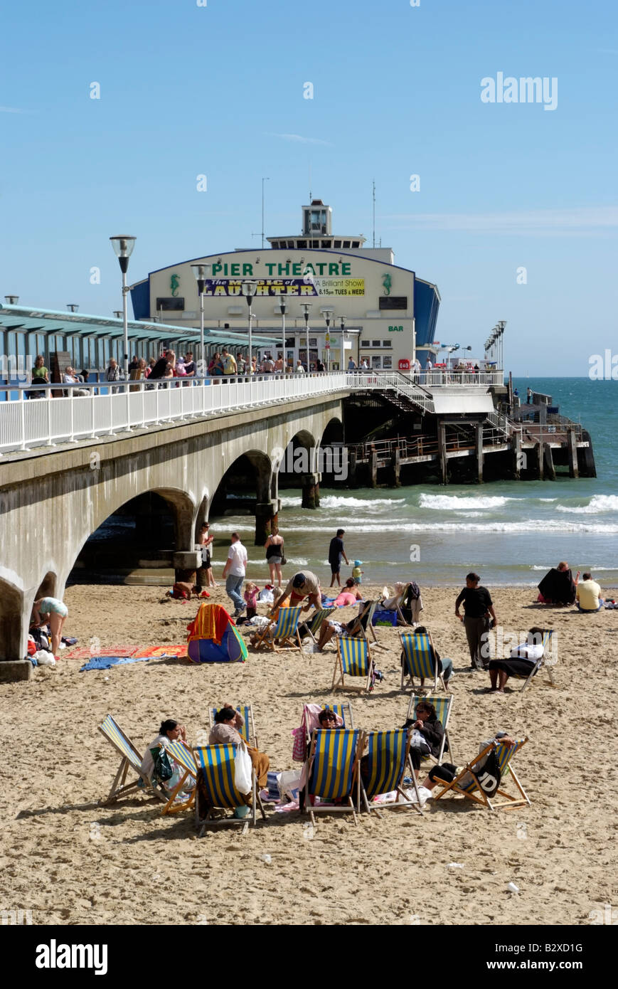 Pier and seafront at Bournemouth seaside resort southern England UK