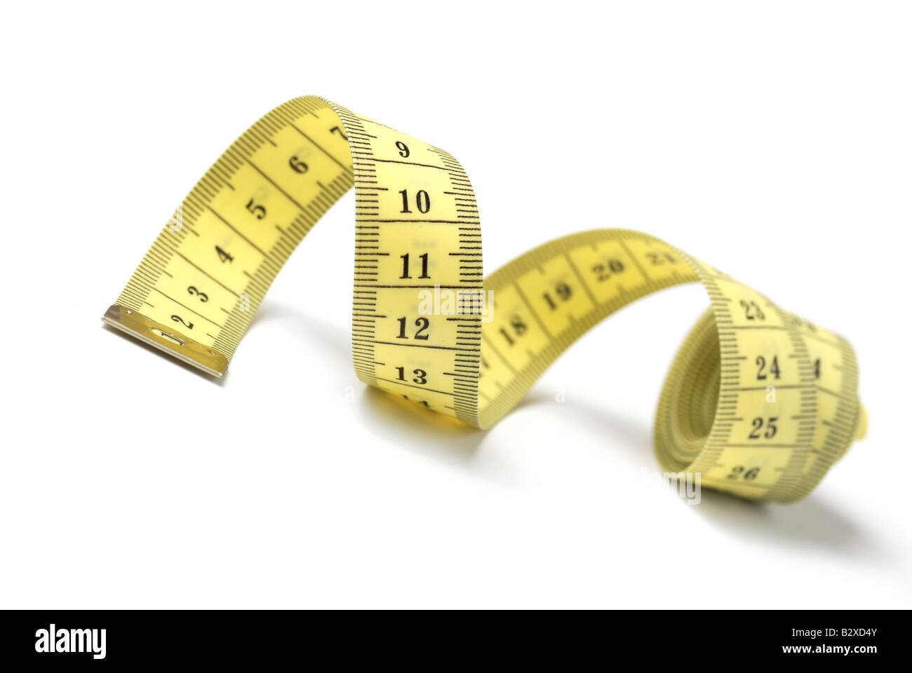 Measuring tape of the tailor It is isolated on a white background Stock ...