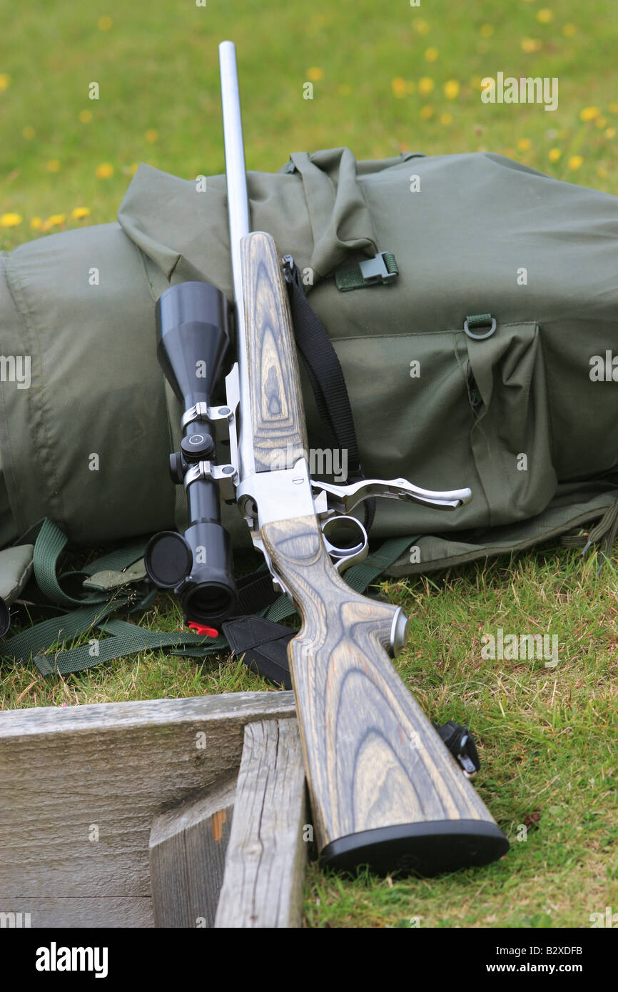 Ruger No' 1 Falling Block/Lever Action Rifle. (30-06 Calibre) Stock Photo