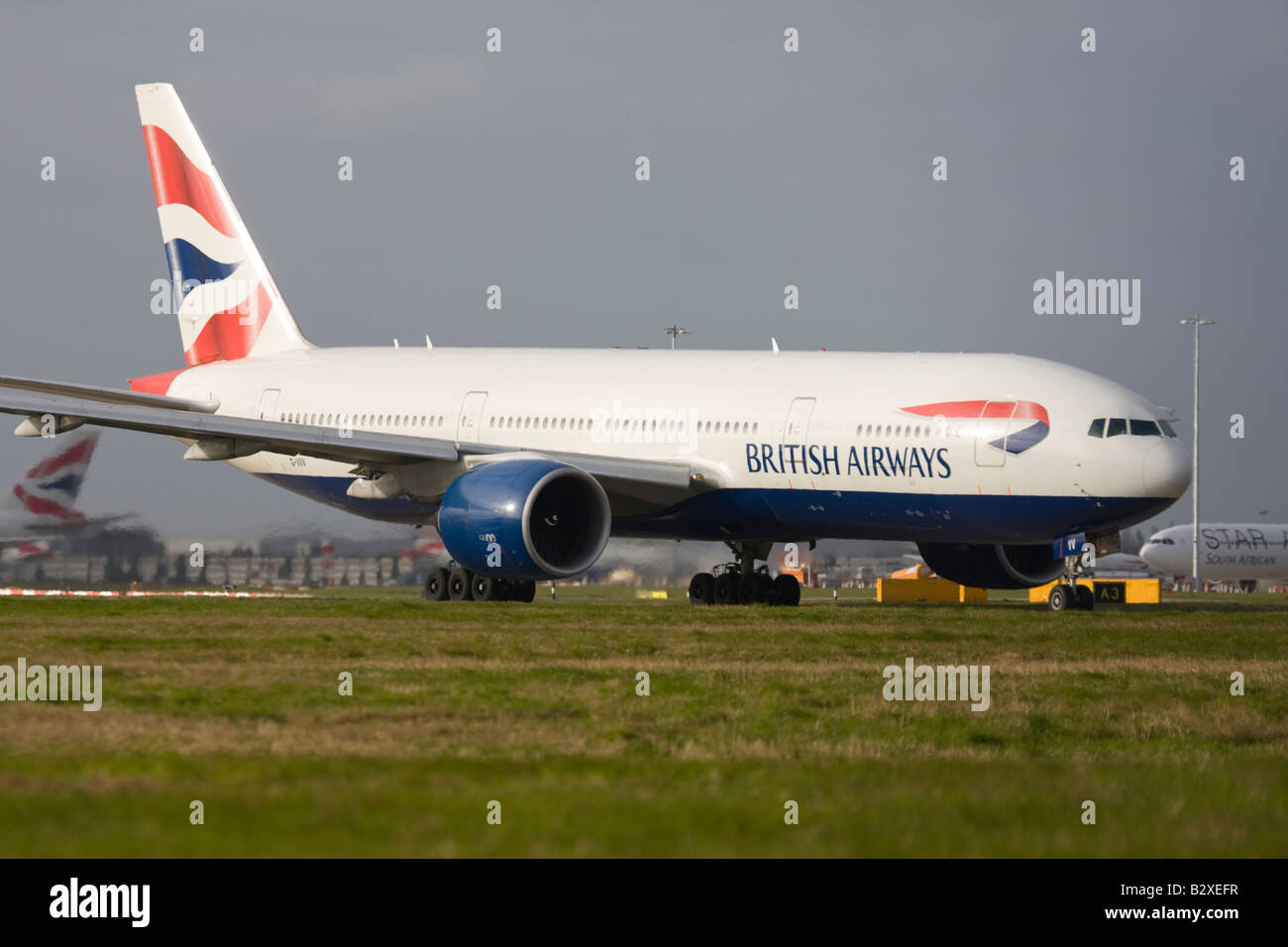 British Airways Boeing 777-236/ER at London Heathrow Airport Stock Photo