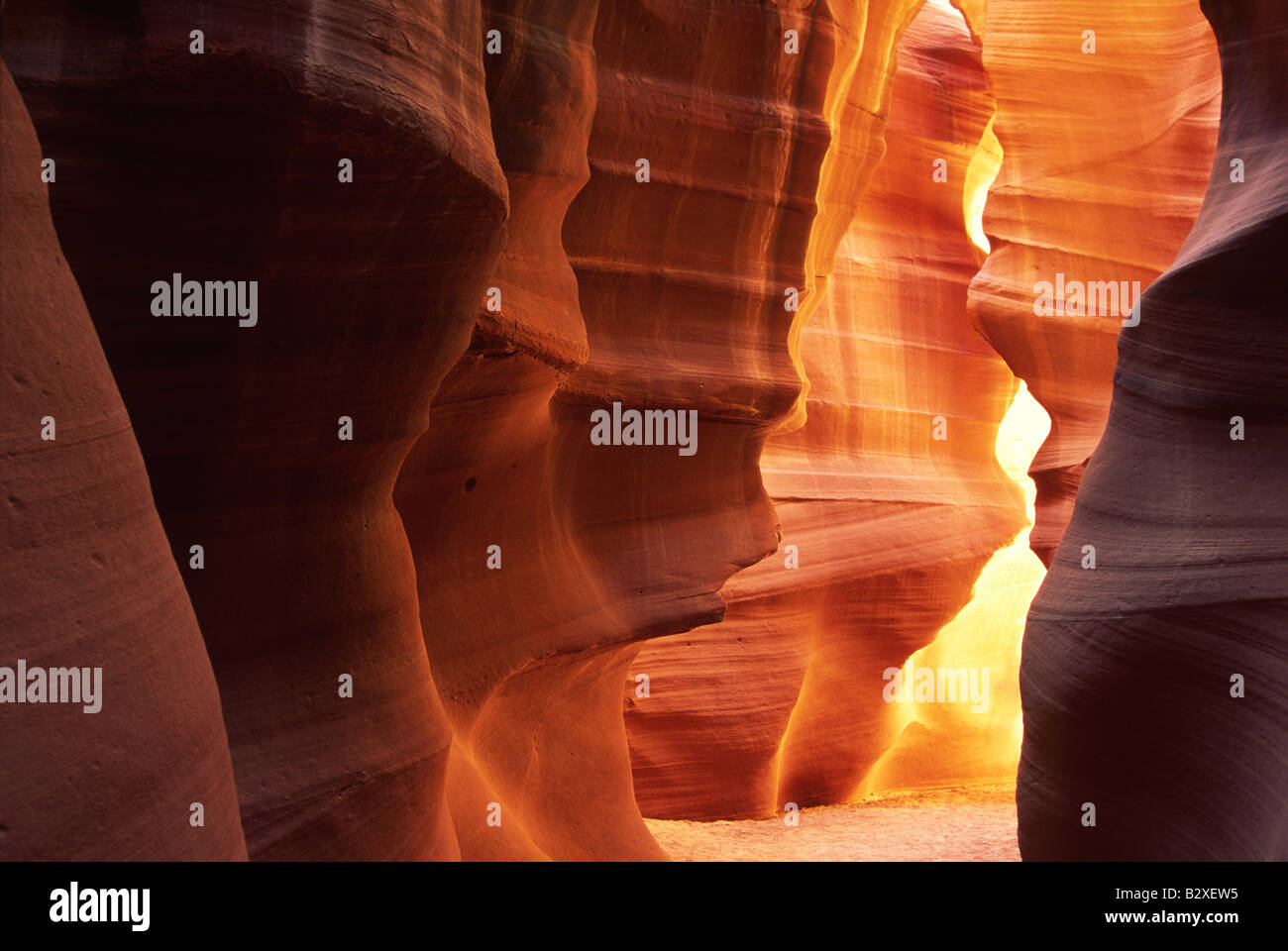Entrance to Upper Antelope Canyon near Page Arizona Stock Photo