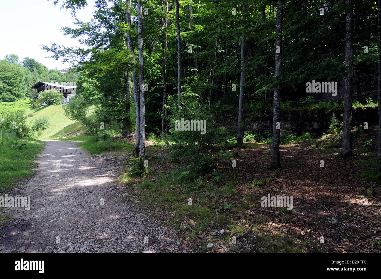 Ruins of Hitler's Berghof mountain retreat, Obersalzberg, Bavaria Stock