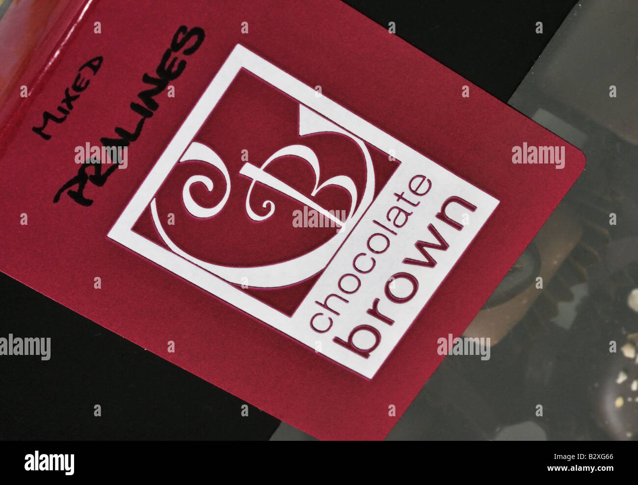 Mixed praline selection box from "Chocolate Brown", New Zealand Stock