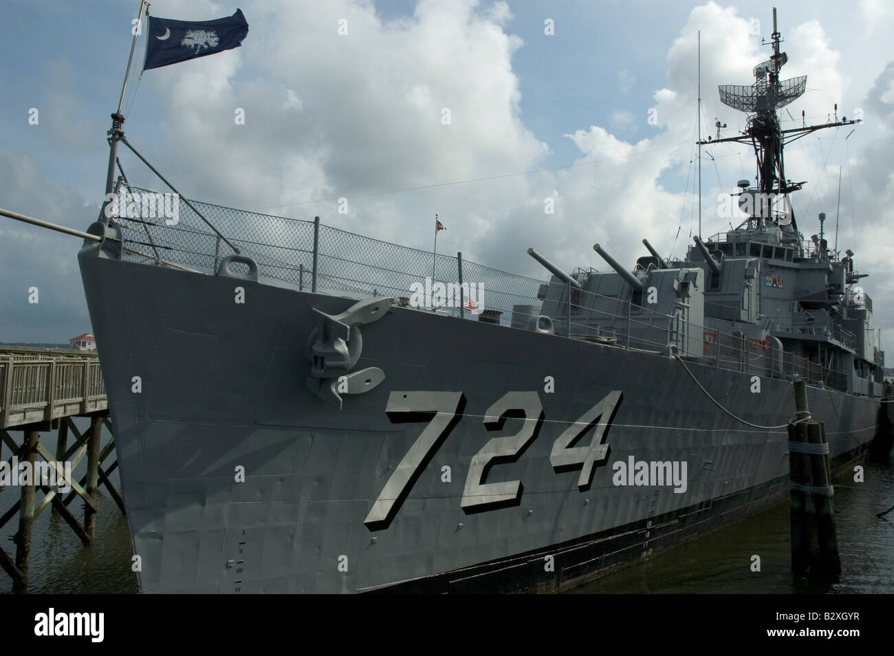 The USS Laffey Destroyer on display at the Patriots Point Naval Museum at Charleston SC Stock Photo