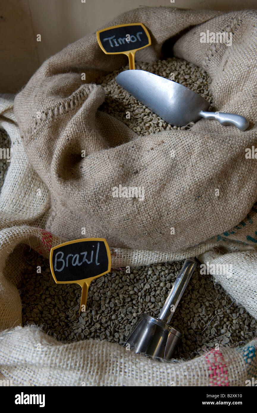 Coffee beans in a hessian sack hi-res stock photography and images - Alamy