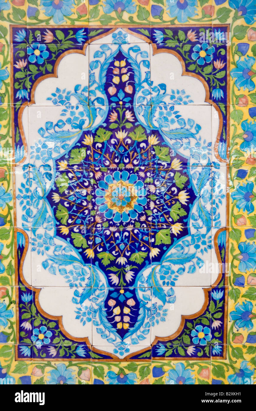 Example of Indian handicrafts blue pottery from Rajasthan, associated